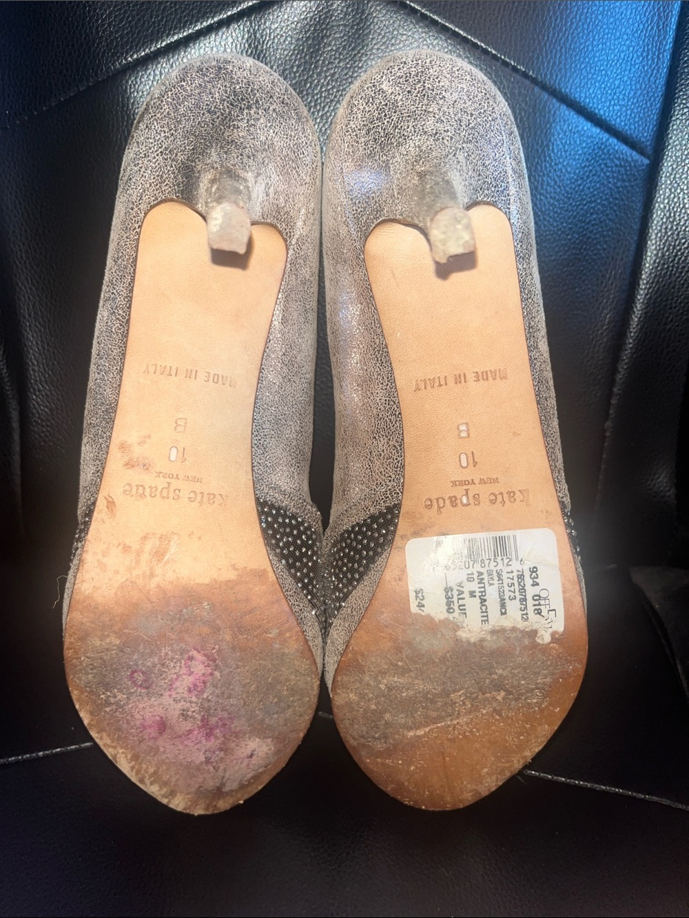 Kate Spade Made in Italy Bayla Anthracite Heels - Picture 6 of 8